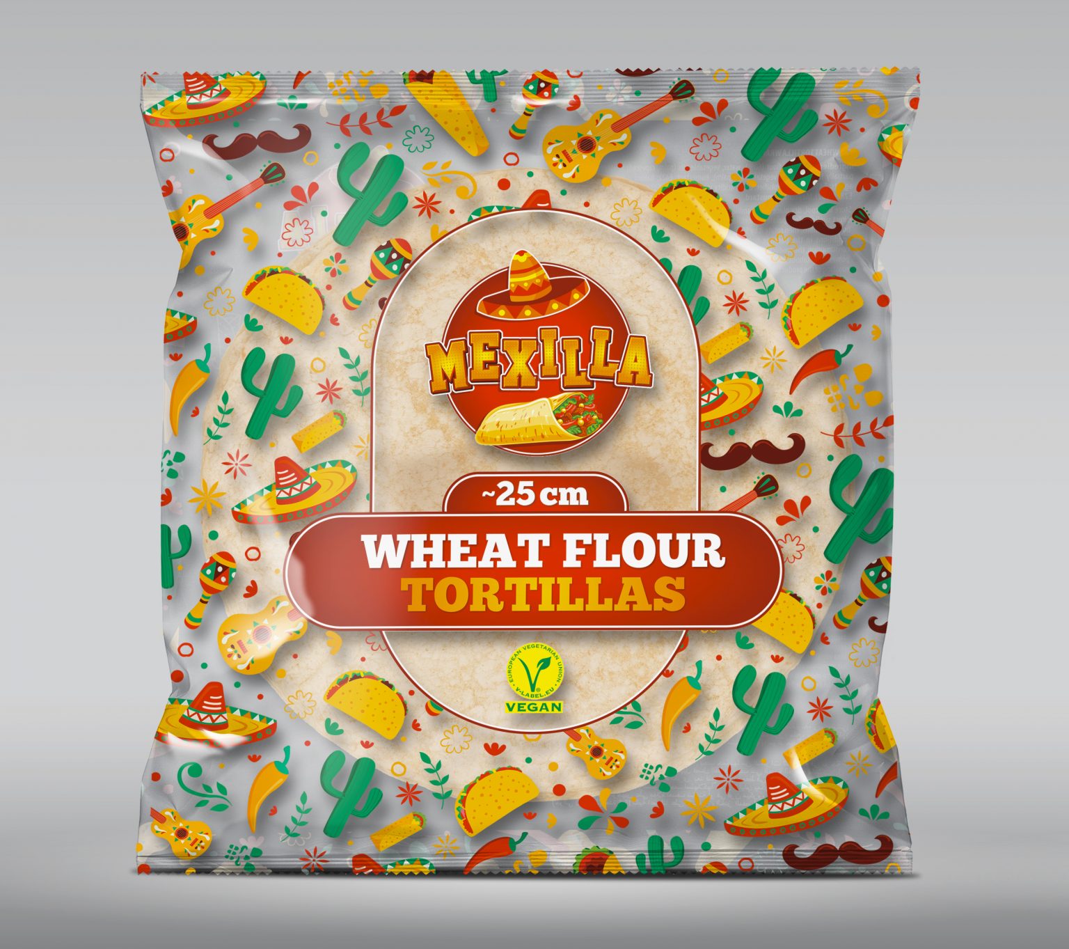 Mexilla wheat tortilla 25cm 60g 18 pieces ELGIO
